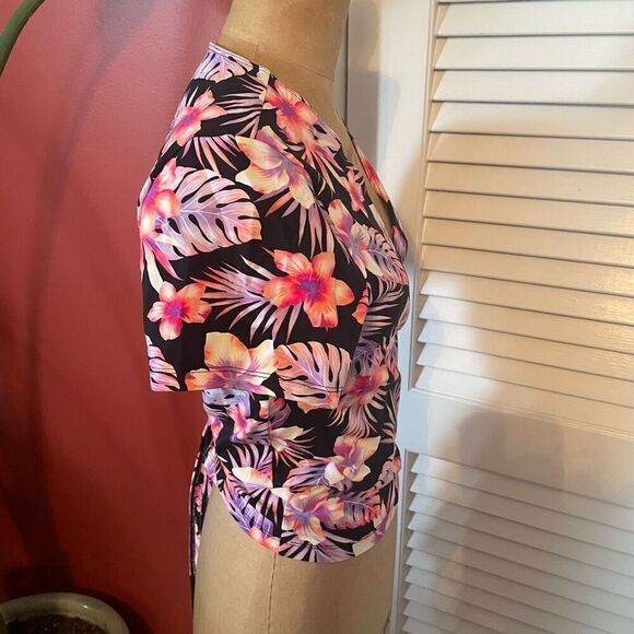 VS PINK | tie wrap floral crop top L - Picture 3 of 7